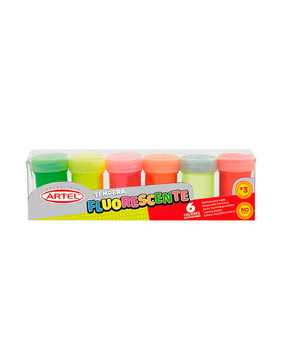 Tempera Artel 6 Col. Fluor