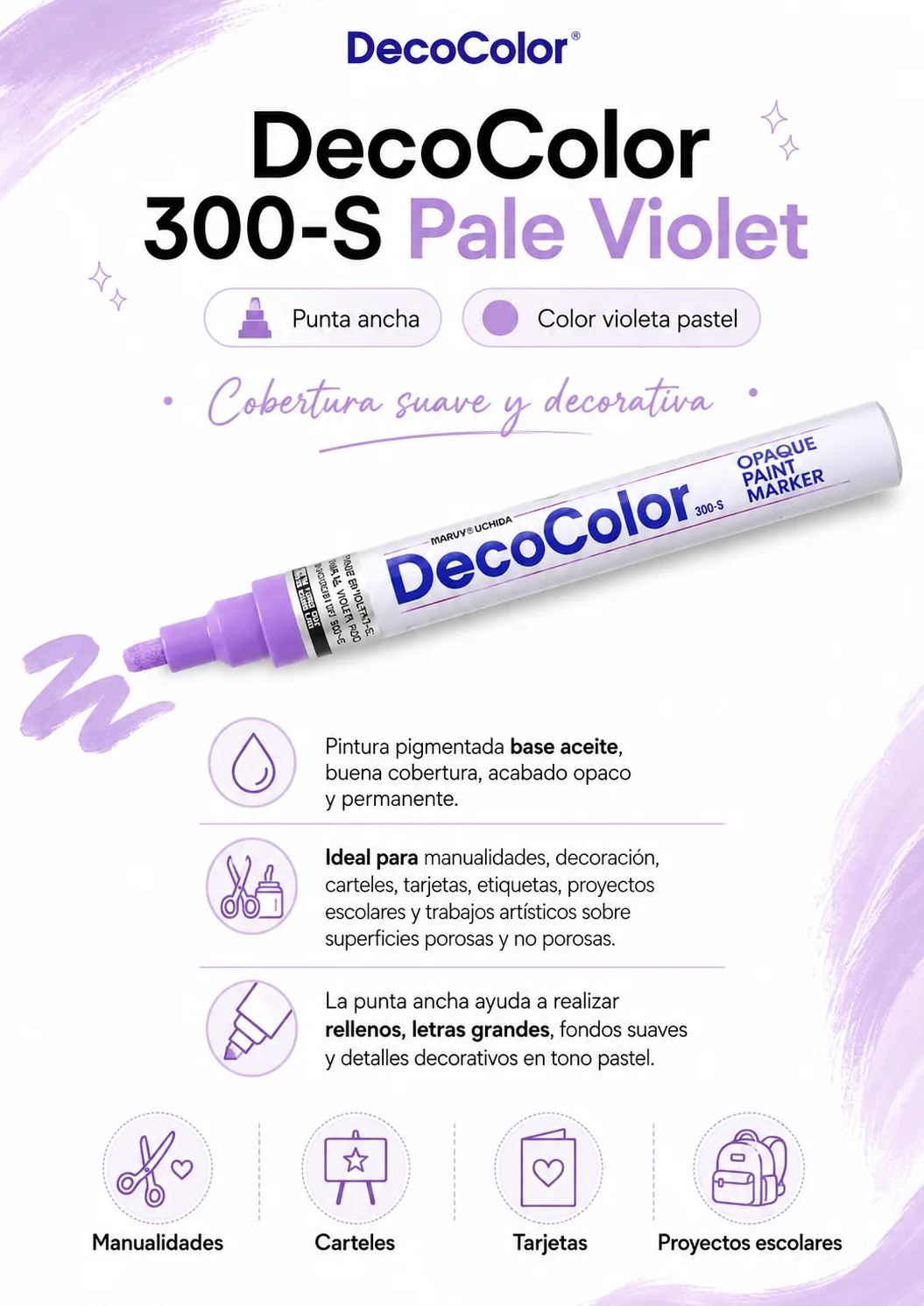 Marcador DecoColor Ancho Violeta