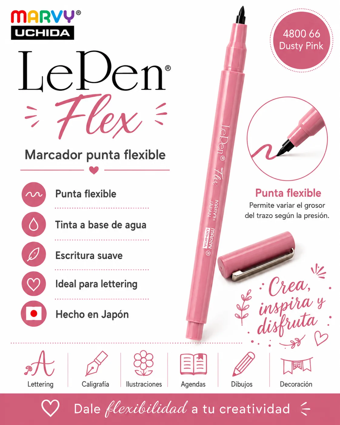 Marcador Le Pen Flex Rosa